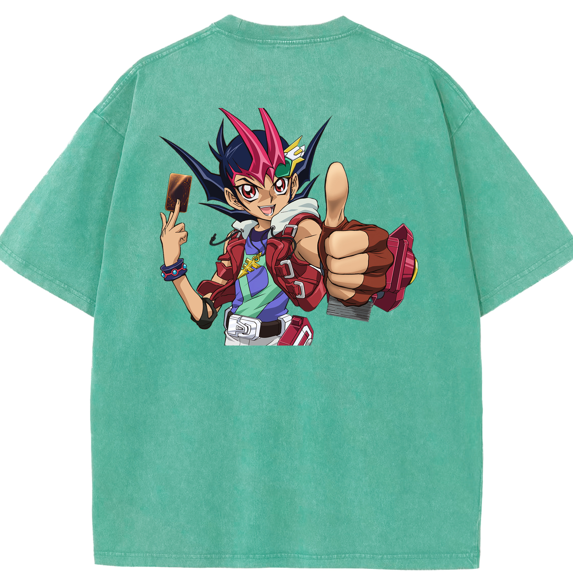 （画像用） 遊☆戯☆王 Yu-Gi-Oh! 綿100% ヴィンテージ風 半袖Tシャツ（背面プリント）